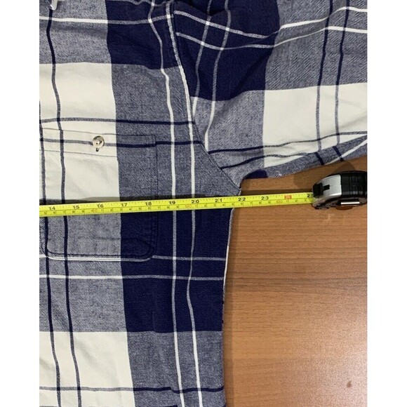 Eddie Bauer Shirt Mens Medium Blue Plaid Flannel Vintage Mckinley Cloth READ - Picture 5 of 8